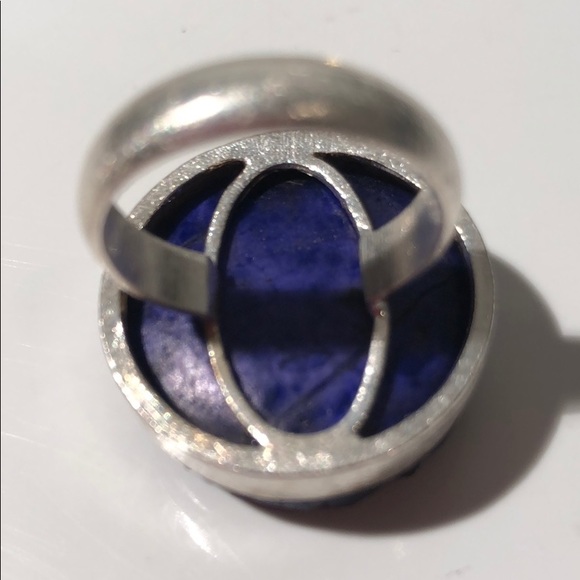 VIOLET FLAME ROCK RING IN STERLING SILVER - Picture 6 of 8